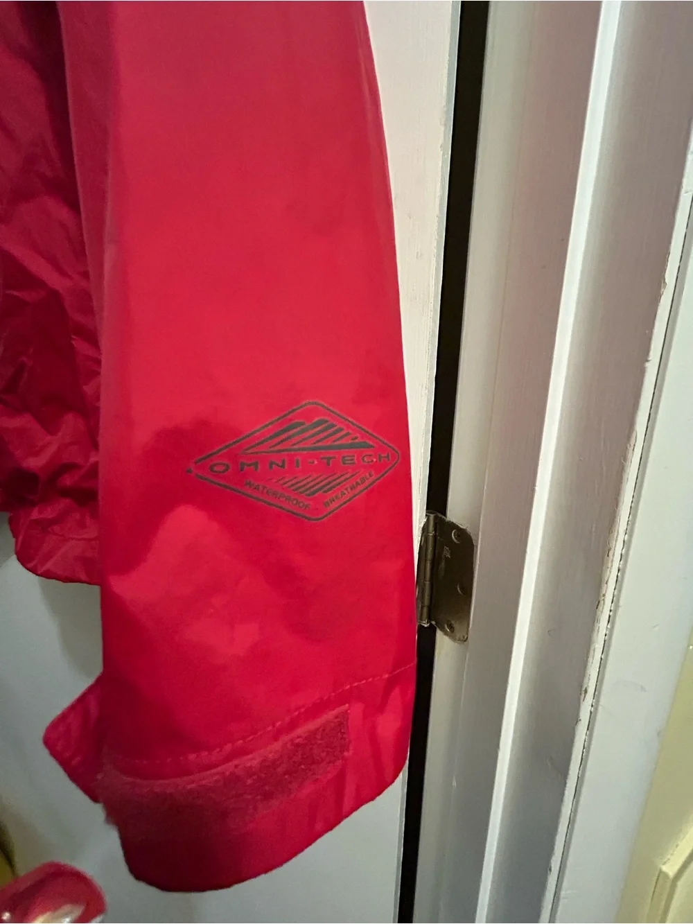 Columbia Men’s Omnitech Waterproof & Breathable Red Hooded Zip Jacket, Sz XXL
